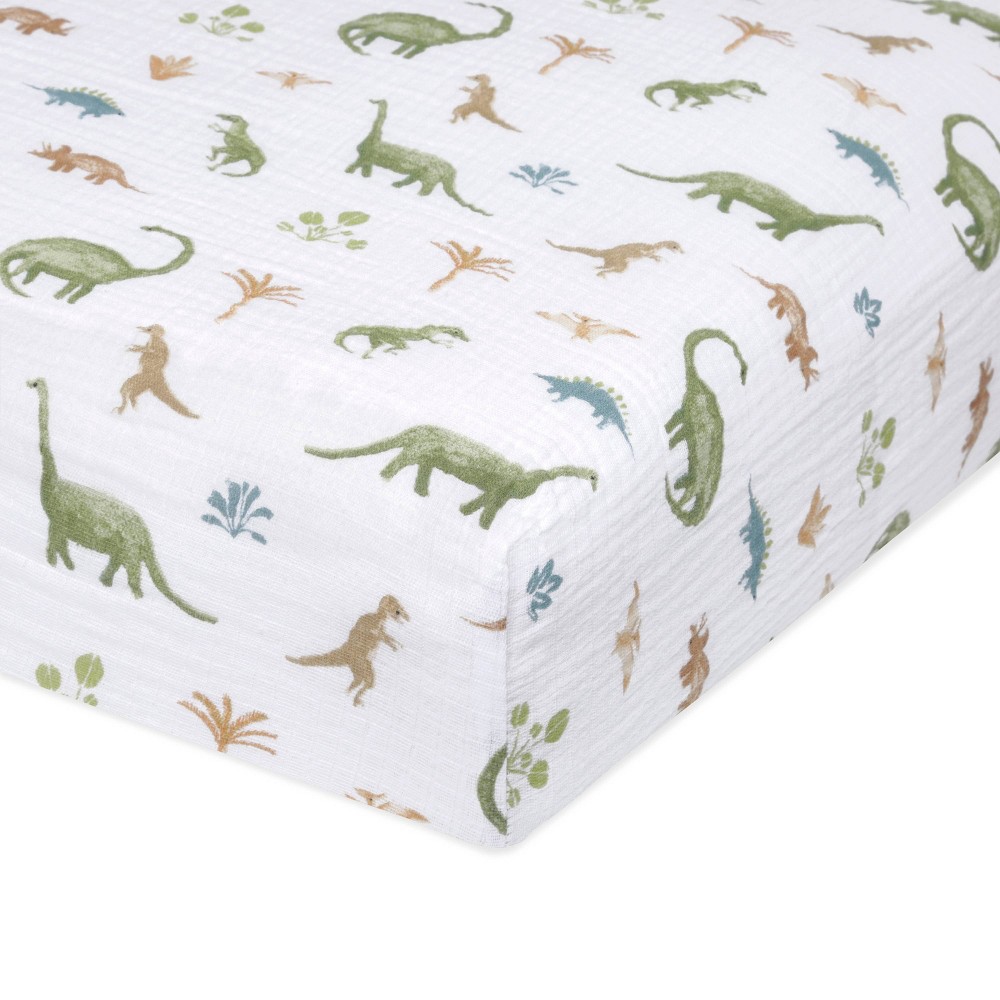 Photos - Bed Linen aden + anais essentials Crib Sheet - Dino Jungle