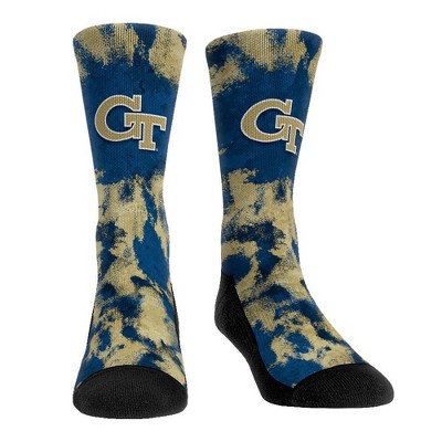 NCAA Georgia Tech Yellow Jackets Paint Crew Socks - L/XL