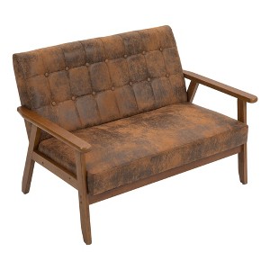 NicBex 44.88 Inch Mid-Century Loveseat Sofa,2-Seat Upholstered Sofa for Living Room,Small Space,Office,Apartment - 1 of 4