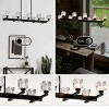 BAOURE Chandelier for Dining Room, 10-Light Black Farmhouse Linear Pendant Light Fixture, 35.7in Modern Crystal Hanging Lighting Chandelier - 4 of 4