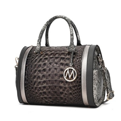 MKF Collection Eleanor Faux Crocodile-Embossed Vegan Leather Women’s Satchel by Mia K
