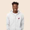 Dalix Donut Embroidered Hoodie Fleece Sweatshirt Zip Front Mens - 4 of 4