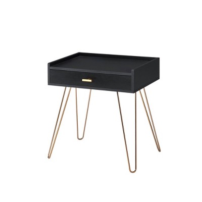 23.5" Allen Mid-Century Accent Table Black - Ore International