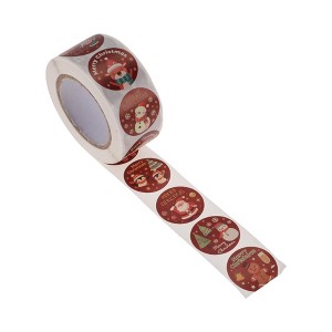 Unique Bargains Christmas Stickers for Ceramic Glass Metal Paper Plastic Peel Christmas Cartoons Red 1Pcs - 1 of 4