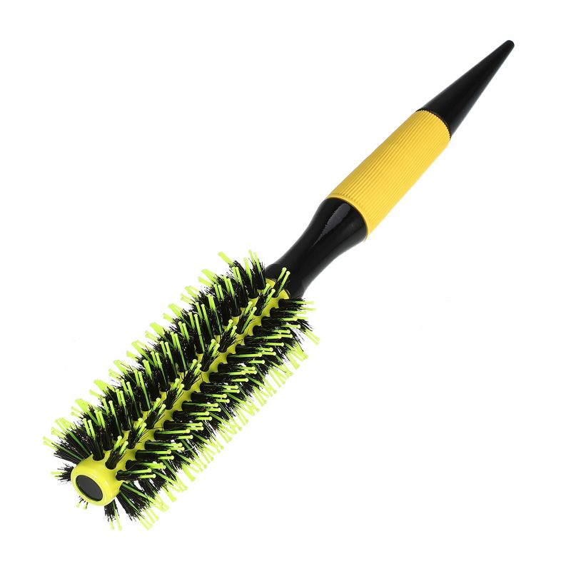 Unique Bargains Nylon Bristle Pins Round Hair Brush Yellow 10.04"x1.77" 1 Pc, 1 of 7