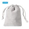 Unique Bargains Cotton Linen Bank Coin Change Bag with Drawstring 6 Pcs - 3 of 4