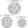 JDICTION 3 PCS Marine Silicone Mold Set, Seashell Conch Starfish Coral Fondant Molds for Cake Decorating, Chocolate Candy & Polymer Clay Crafts - 2 of 4