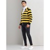 Lars Amadeus Men's Zip Up Long Sleeves Color Block Striped Hoodies - 2 of 4