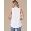 INSPIRE CHIC Women's Summer Eyelet Embroidery Sleeveless V Neck Loose Fit Casual Work Blouses - 3 of 4