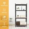 Costway Adjustable Heavy Duty 4 Level Garage Tool Shelf Storage 1600lbs Black - 4 of 4