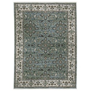 Captiv8e Designs Kennedy Traditional Floral Blue/Green Rug - 1 of 4