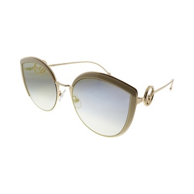 Fendi FF 290 Metal Womens Cat-Eye Sunglasses Gold 58mm Adult
