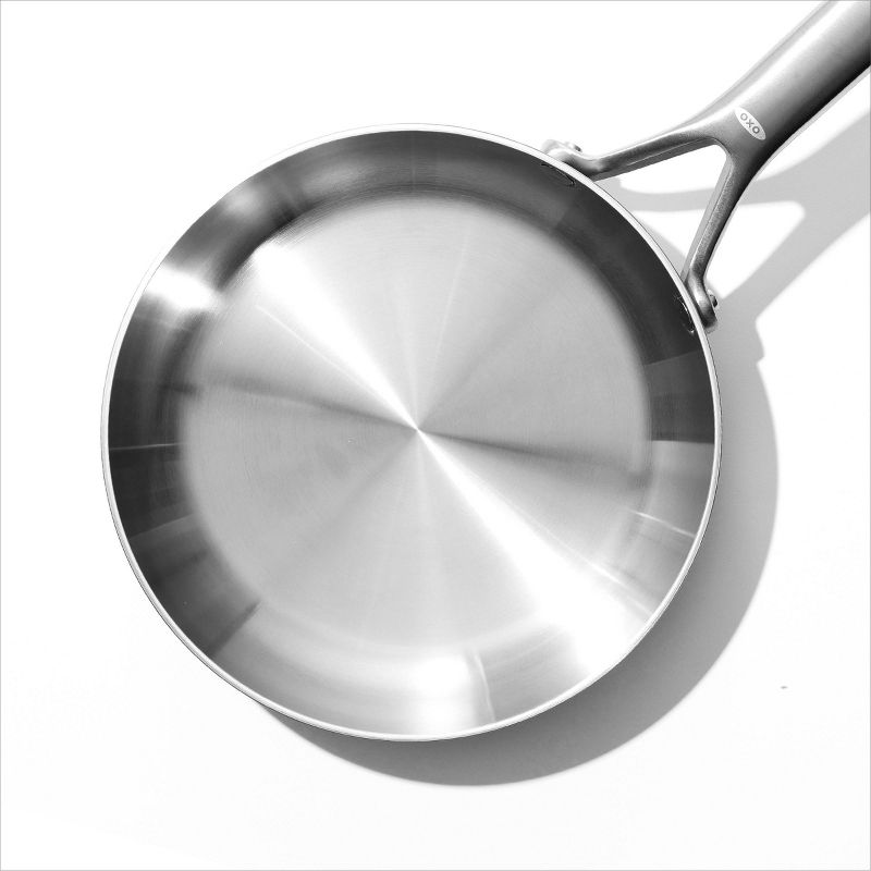 OXO 8&#34; Mira Tri-Ply Stainless Steel Open Frypan Silver, 3 of 6