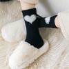 Anna-Kaci 3-Pair Fuzzy Heart Knit Crew Socks Set with Soft Plush Texture, Stretchy Cozy Fabric, and Cute Heart Accent for Gifting - 2 of 4