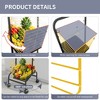 Fortune Candy 3-Tier Metal Rolling Storage Basket Cart, Black Gold Utility Organizer with Wheels for Books, Toys, Food, Vegetables, and More - 4 of 4