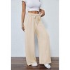 Coolmee Women Flowy Pants Drawstring Waist Wide Leg Palazzo Lounge Pants Loose Fit Long Pants - 2 of 4