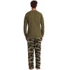 #FollowMe Mens Thermal Henley Pajama Set with Polar Fleece Pants  Warm, Comfy Sleepwear - 3 of 3