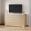 Modern Fluted Dresser for Bedroom with Drawers,Wooden Chest of Drawers with Handleless,Wood Clothes Closet Organizer with Deep Storage - 2 of 4
