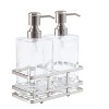 LunaLulinlk Clear Lotion Pump 2-Piece Set with Brushed Nickel Caddy - 4 of 4