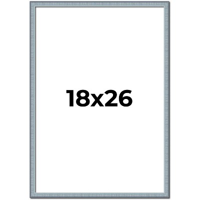 PosterPalooza | Textured Blue Picture Frame - UV Acrylic, Foam Board Backing, Hanging Hardware