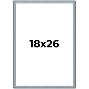 PosterPalooza | Textured Blue Picture Frame - UV Acrylic, Foam Board Backing, Hanging Hardware - 1 of 4
