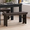 Taylor & Logan 40"x12" Ingles Solid Pine Folding Farm Bench Red: Secure Locking, Indoor/Outdoor Use - 3 of 4