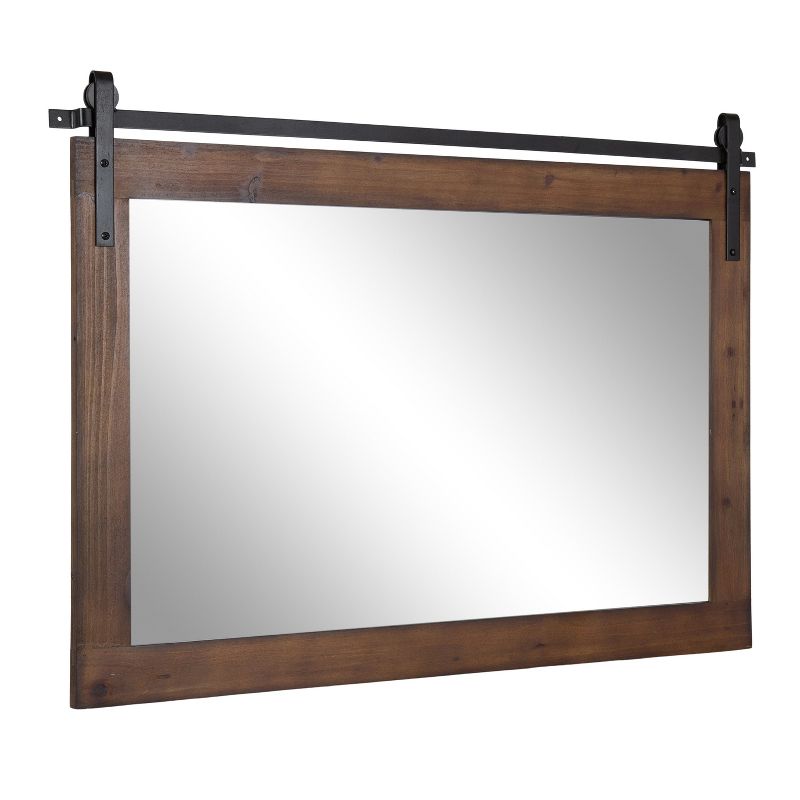 Kate and Laurel Cates Rustic Wall Mirror, 1 of 8