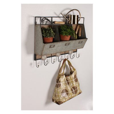 Rustic Shelves With Hooks Target