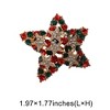 Unique Bargains Christmas Brooches YNCP3199 Five-pointed Star Alloy Dripping Wax Multicolor 1.97"x1.77" 1 Pc - 3 of 4