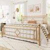 Allewie Metal Platform Bed Frame with Victorian Vintage Headboard and Footboard/Mattress Foundation/Under Bed Storage/No Box Spring Needed/Noise-Free/Easy Assembly - 3 of 4