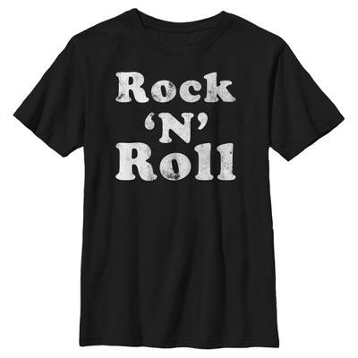 Boy's Lost Gods Rock 'n' Roll Distressed T-shirt - Black - X Large : Target