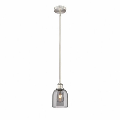 Bella - 1 Light Stem Hung Mini Pendant In Industrial Style-9 Inches Tall and 5.5 Inches Wide