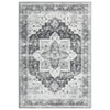 Vintage Distressed Floral Print Carpet Machine Washable Carpet Stain Resistant Easy Cleaning Indoor Carpet - 3 of 4