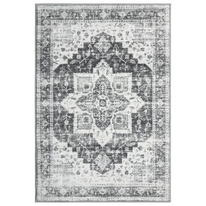 Washable Vintage Floral Medallion Area Rugs for Living Room, Soft Non Slip Retro Accent Carpet for Bedroom Dining Room - 1 of 4