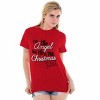 I'm The Angel On Top Christmas Tree Womens Graphic T Shirt Tees Brisco Brands - 4 of 4