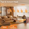 ROVSUN 1500W Quartz Infrared Heaters with Remote, Electric Space Heater with Wheels, Timer, Tip-Over & Overheat Protection for Indoor Home - 2 Set - 2 of 4