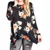 Women's Lace Up Floral Swing Tunic - Oddi - 2 of 4