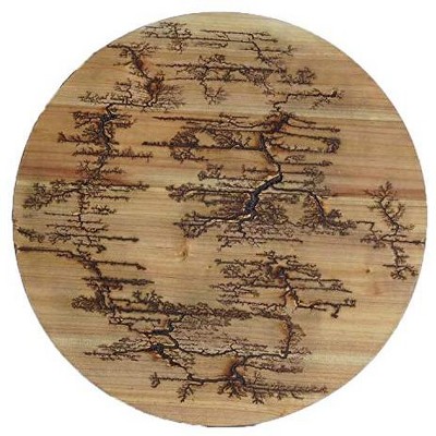 TX USA Corporation Round Lichtenburg Wood Burning Wall Art - Natural