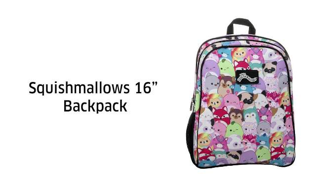 Squishmallows Kids&#39; 16&#34; Backpack, 2 of 10, play video