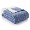 Snuggle Sac Reversible Throw Blanket Knitted Blanket Soft Bedding Blankets - 2 of 4