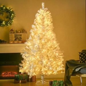 NicBex 6ft Prelit Artificial Christmas Tree with 638 Branch Tips, 220 LED Lights and Metal Stand for Indoor - 1 of 4