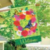 Zinnia Wreath Spring House Flag Welcome Floral 28" x 40" Briarwood Lane - 4 of 4