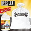 130 Bags 13 Gallon Expandable Heavy-Duty Plastic Multipurpose Disposable Garbage Bags-Super Strong, Leak-Resistant, And Odor-Proof For Bedroom - 2 of 4