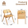 Karl Home  Wood Armless Folding Chairs(Set Of 2) - 2 of 4