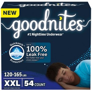 GoodNites Boys' Nighttime Disposable Training Pants - Size XXL - 54ct - 1 of 4