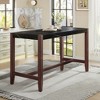 Vynxaria Counter Height Table,47.5 Inch Faux Marble Finish Bar Dining Table, Modern Tall Table for Home Kitchen, Living Room, Black - 4 of 4