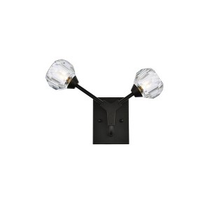 Elegant Lighting Zayne 2 - Light Sconce in  Black - 1 of 4