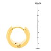 Steeltime Ladies 18k gold plated thick huggie earrings - 3 of 4