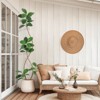 7FT Artificial Plants Rubber Tree  Faux Fiddle Leaf Fig Tree Indoor Artificial Trees Tall Plant Fake Tree Tropical Large Floor Tree Real Touch - 3 of 4