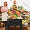 FURNIinspire Outdoor Serving Carts Extra Long Extender Wagon Cart Beach Wagon Cart 480LBS with All-Terrain Wheels, Black, 35.43"*22.83"*43.34" - 2 of 4